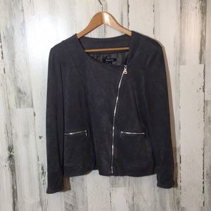 E2- small blazer top gray jacket size S RELATIVITY
